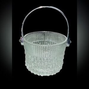 Vintage Glass Ice Bucket Excellent Condition